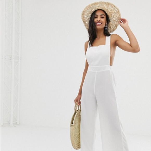 white jumper pants